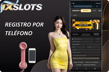Registro por Teléfono de 1xSlots
